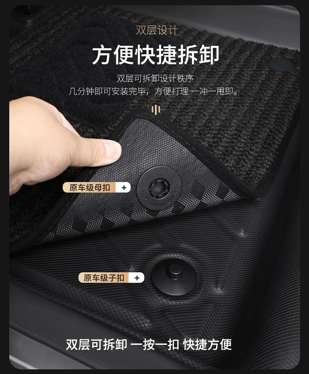 Tpe Car Floor Mats Byd Song Plus Dmi Semi-Enclosed Plus Ev Carpet 21-25 Models High-End Starry Sky Carpet