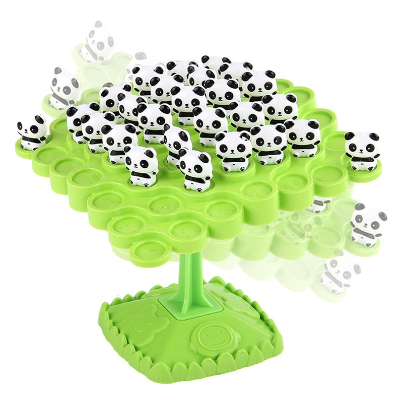 Niños rompecabezas rana panda árbol de equilibrio superposición música astronauta árbol de equilibrio juego de mesa doble juguete interactivo