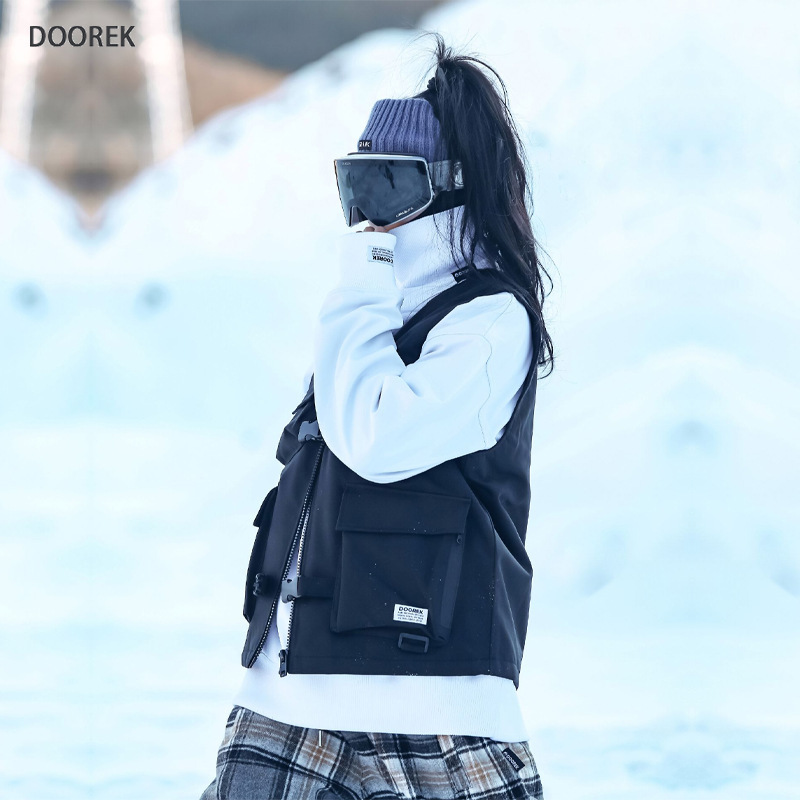 New DODREK Mushroom Head Men's and Women's Snowboard Suit Waterproof Warm Vest Shoulder Padded Winter Windproof New DODREK Mushroom Head Men's and Women's Snowboard Suit Waterproof Warm Vest Shoulder Padded Winter Windproof