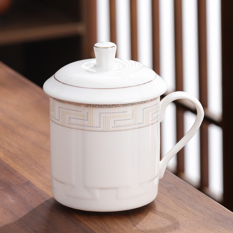 卸売りホテルオフィス陶磁器コップカップホテル家庭用蓋セット会議カップギフトカップロゴ|undefined
