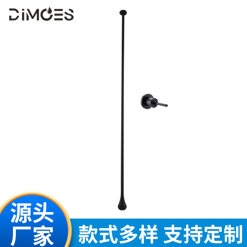 全铜高端工程款入墙式开关哑黑水滴天花吊顶水龙头洗手盆龙头