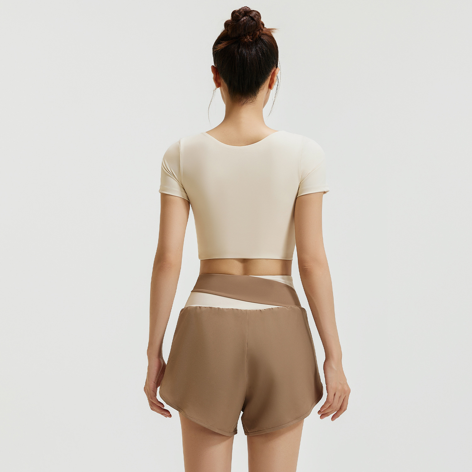 Juyitang verano color matching traje de secado rápido traje de fitness desnudo sensación traje deportivo transpirable traje de yoga Delgado