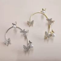 Легкие Роскошные серьги-бабочки, висящие в виде ушей Super Fairy, цельные Серьги высокого уровня, женские темпераментные серьги-клипсы для ушей, оптовая продажа