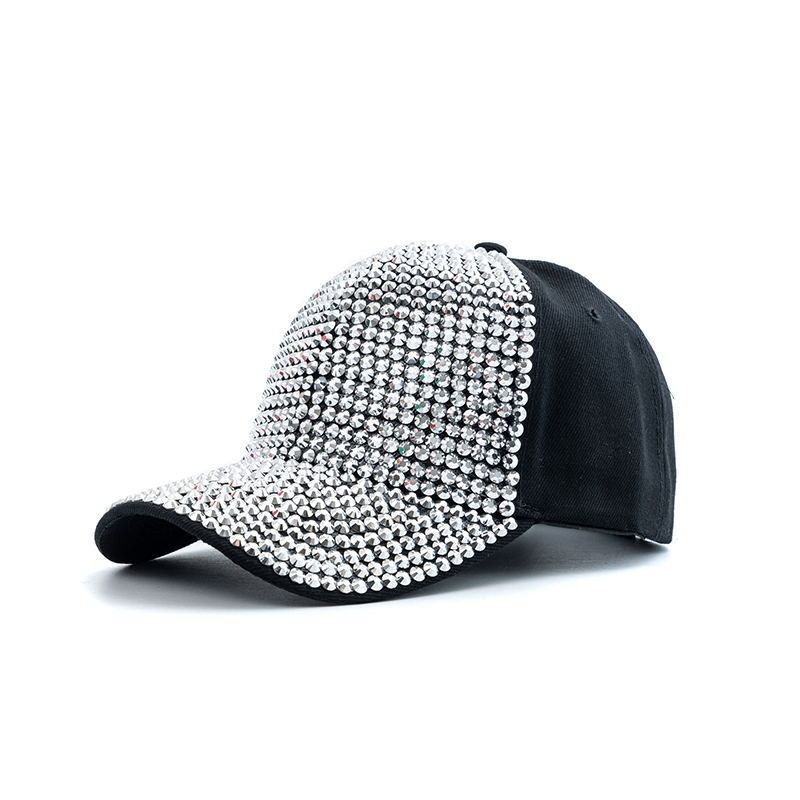 Korean-Style Rhinestone-Studded Baseball Cap, Breathable Sun-Protective Fashion Cap, Cross-Border Trade Dropshipping Korean-Style Rhinestone-Studded Baseball Cap, Breathable Sun-Protective Fashion Cap, Cross-Border Trade Dropshipping
