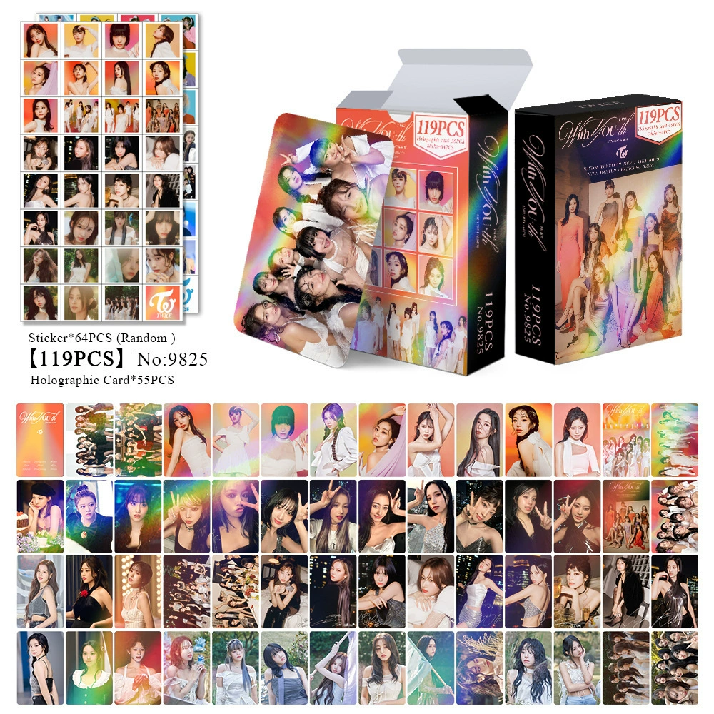 New Model Exclusively for Foreign Trade: 124 Holographic Cards, Total Chain Gidle Str Bptwice Celebrity Merchandise Lomo Small Cards