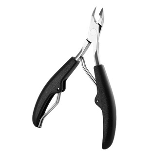 Stainless Steel Dead Skin Cutter Nail Art Manicure Edge Barbed Plastic Handle Double Fork Dead Skin Clamp Nail Tool Beauty Clamp