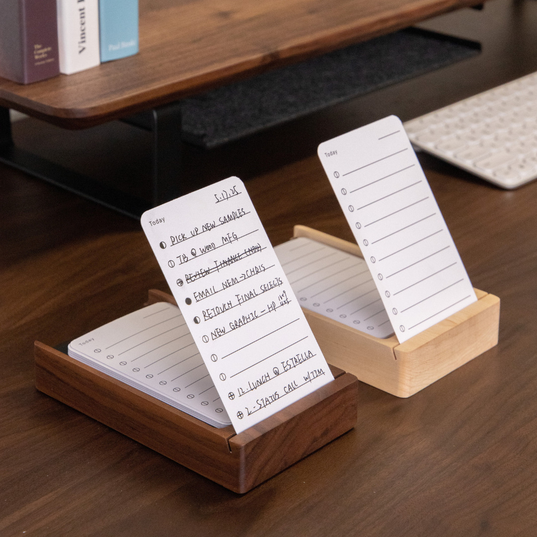 アマゾンノートホルダー 縦型カードメモ オフィスプランナー デスクトップメモボックス 名刺入れ