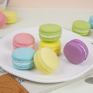 Pu Artificial Macaron Cake Quick Rebound Decompression Pinch Toy Fake Dessert Artificial Food Bun