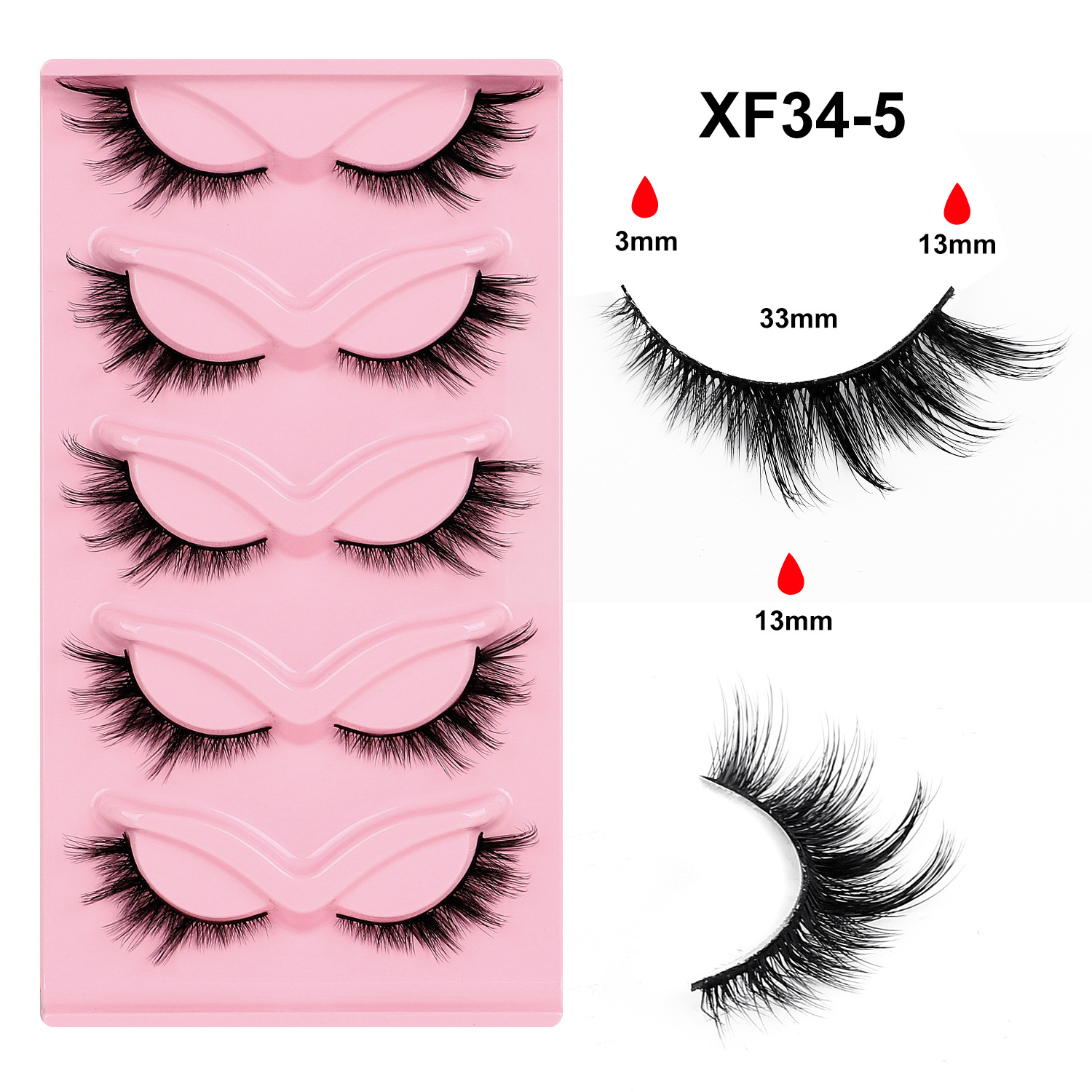 10 pares de pestañas postizas tridimensionales de tallo duro, estilo europeo y americano, pestañas en racimo completas y densas, pestañas postizas de una sola pieza para maquillaje de escenario para maquilladores.