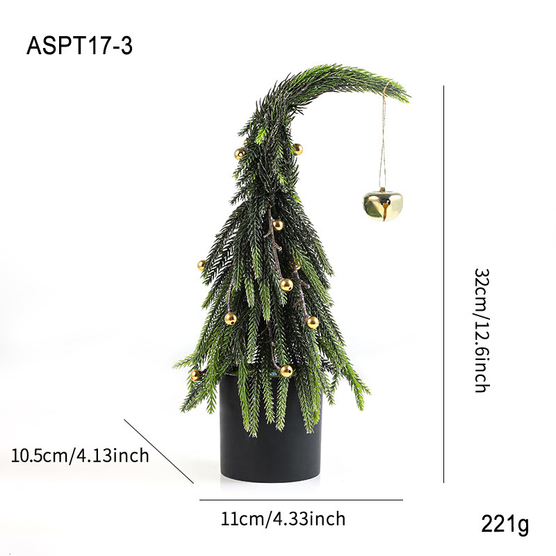 プラスチックシミュレーショングリーン雪ミニ赤い果実クリスマスツリーデスクトップ装飾品小さなクリスマスギフト|undefined