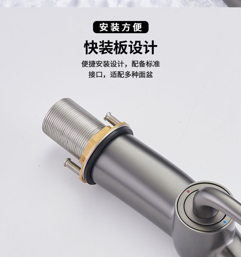 New retro faucet, household washbasin, bathroom cold and hot washbasin, black factory wholesale, cream white undefined