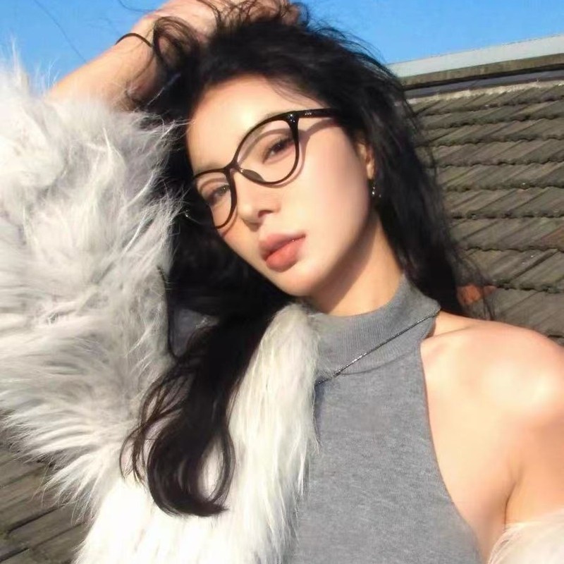 韩版复古黑色大框猫眼眼镜女防蓝光近视度数可配眼睛框架素颜显瘦|undefined