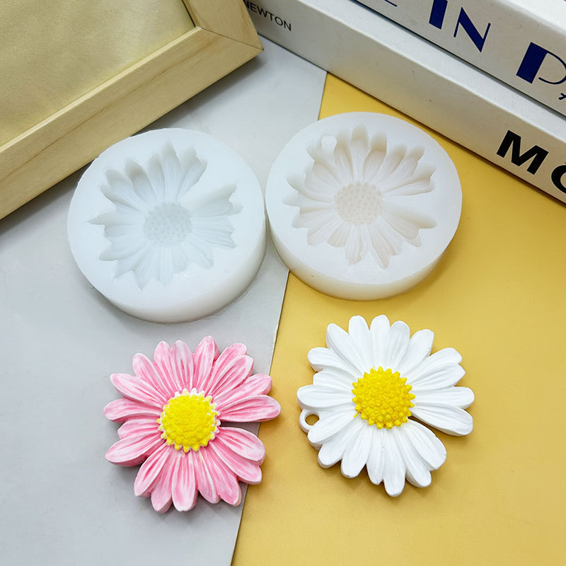 小雏菊硅胶模具巧克力翻糖蛋糕装饰烘焙工具花朵模具滴胶石膏蜡片|undefined