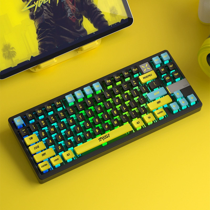 Siber Paspunk четыре стороны светлая pudding keycaps PBT материал сублимация