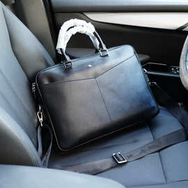 W宝龙男士真皮包公文包手提斜挎包电脑包商务男包高品质图片实拍