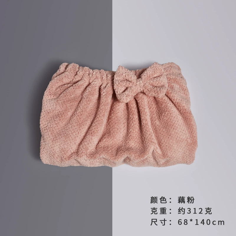 Coral quick dry bath towel with bow, increased thickness