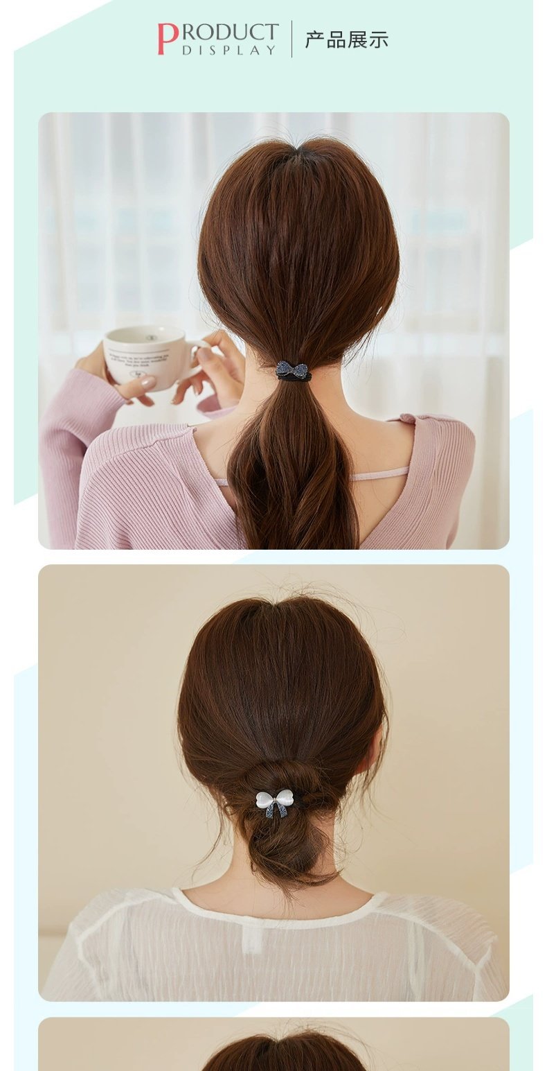 Rubber Band Women's Hair Tie Leather Case High Elasticity and Durable Rubber Band Hair Tie Headband New Classy Adult Headwear