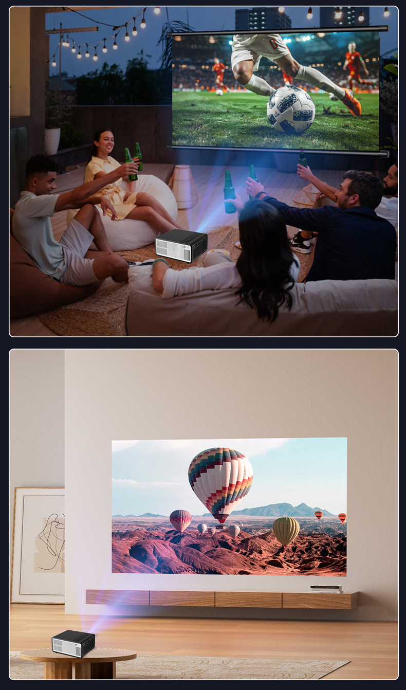 Beamer Schule Ultra HD Handy Wandprojektion Smart Home Kino tragbarer Projektor tragbare Projektion Bildschirmspiegelung