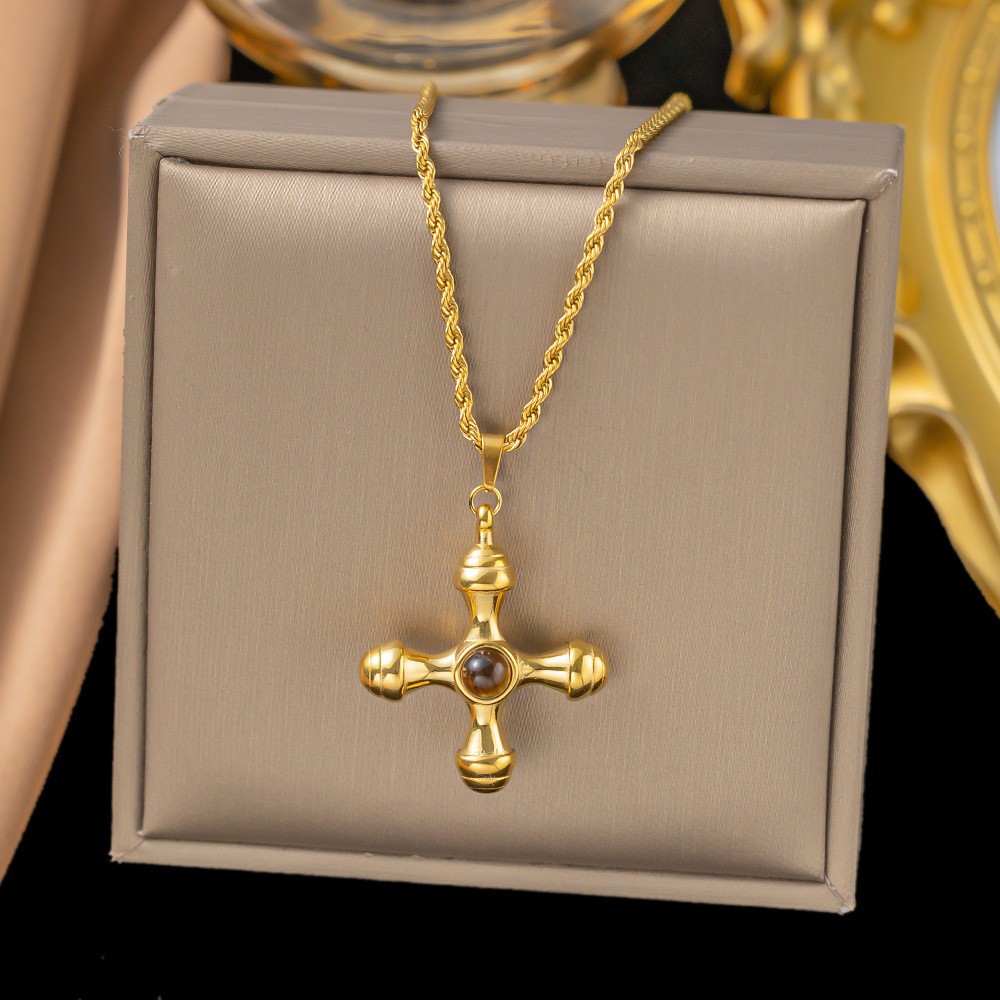 10g Weight 0.03µm-0.05µm Gold Plating Thickness PVD Coated Gold Plating Process Real Gold Plated Plating Material 304 Stainless Steel Pendant Material Pendant Necklace Classification 304 Stainless Steel Chain Material cable chain, Twisted Rope Chain Chain Type Holiday, Daily Occasion 304 Stainless Steel Material Geometric Pattern Women's Gender Elegant, Simple Style Style Waterproof Non Tarnish, Plating Craft PVD Coated Real Gold Plated Geometric Titanium Steel Elegant Simple Style Waterproof Non Tarnish Titanium Steel Pendant Necklace 8