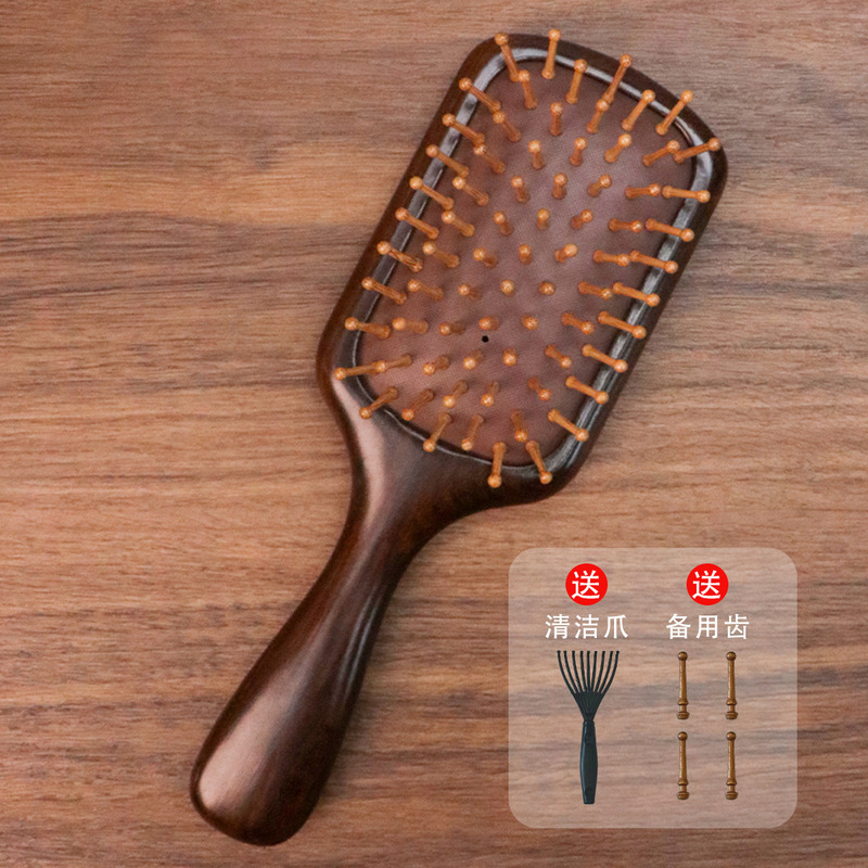 天然ゴールデンサンダルウッドエアクッションエアバッグコーム木製ヘアコーム頭皮マッサージコームアウトドア用品木製コームギフトボックス|undefined