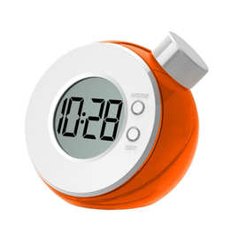 创意礼品促销水能导电LCD电子钟 12小时制电子钟 透明球形水能钟
