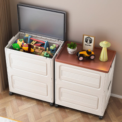 -399.999999999-40% off スタックおもちゃ収納ボックスオーガナイザーボックス蓋付きプラスチック衣類収納ボックスフリップトップ大型収納ボックス