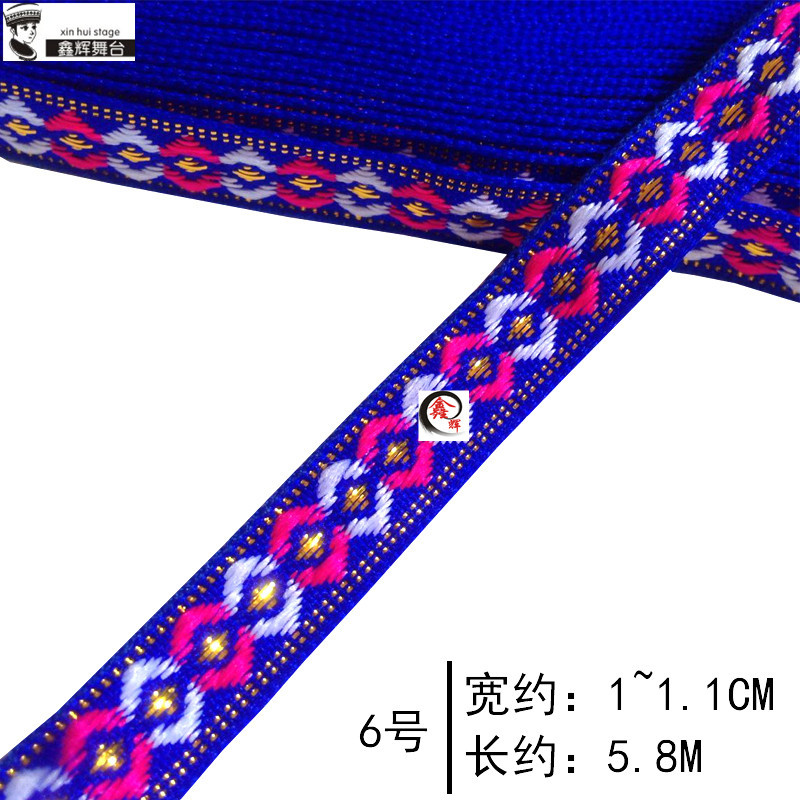 Cinta de Encaje Étnico de 1 cm de Malla Hexagonal y Polietileno para Artesanías