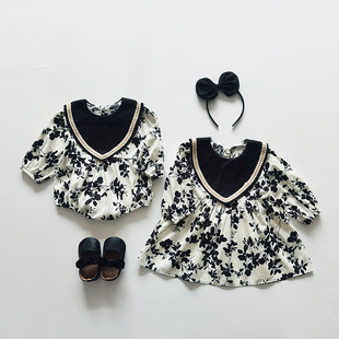 Girls' Skirt Baby Clothes Costume Wrap Fart Clothes fleece-lined Baby Body Clothes Spring and Autumn Climbing Clothes Children's Clothes Autumn Clothes