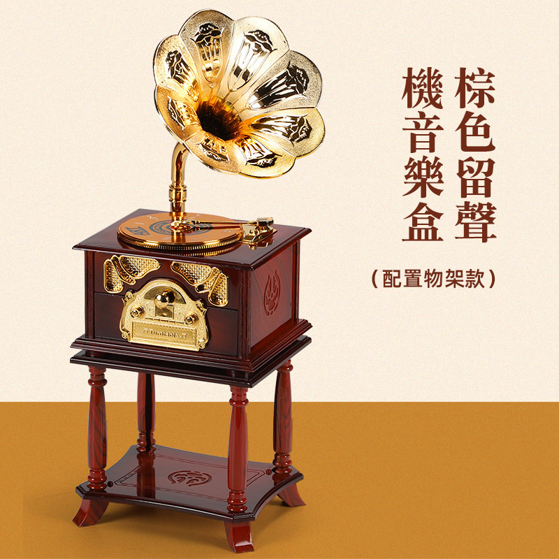クリエイティブクラシック蓄音機オルゴール装飾品家の装飾越境貿易ホット販売オルゴール越境卸売|undefined