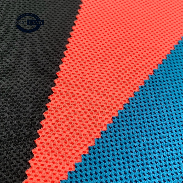 现货供应冷感蜂巢网眼 凉感面料 冰巾运动巾面料 冷感针织面料