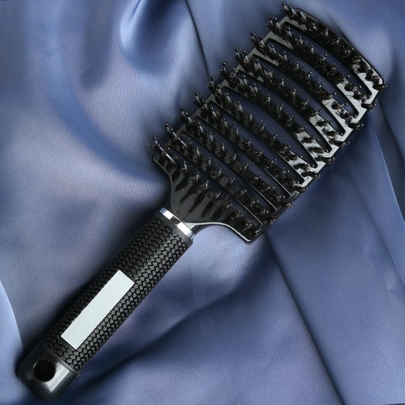 Vino rojo masaje peine grande curvado peine peluquería señora esponjosa forma curling peine pelo recto costilla peine de una sola pieza de entrega