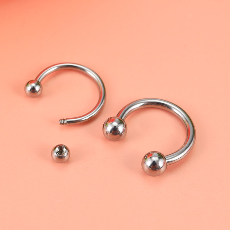 Labret piercing jewelry detail image