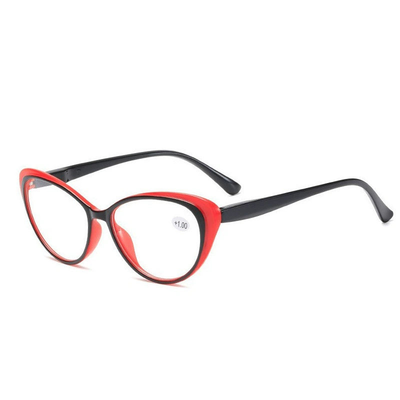 Cat-eye Reading Glasses, European Style, Unisex, Magnification +1.00–+4.00, Lightweight Frame