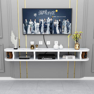 Router Storage Rack Simple Wall-Mounted TV Cabinet Modern Simple Living Room Wall-Mounted Storage Cabinet Bedroom Set-Top Box
