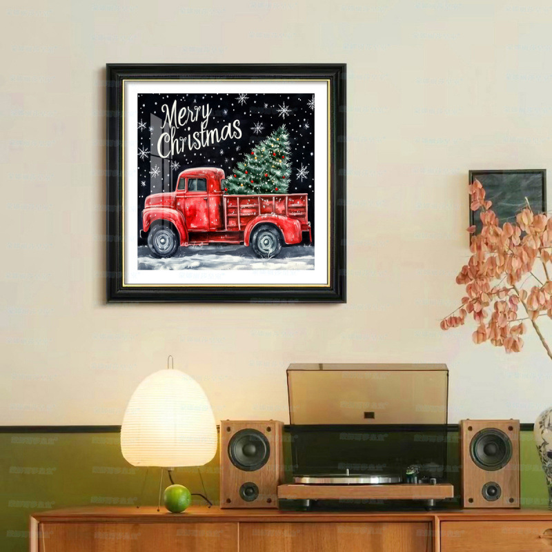 Mona Lisa real bordado de cruz Feliz Navidad nuevo estilo moderno europeo paisaje hermoso bordado de sueño a mano image 4