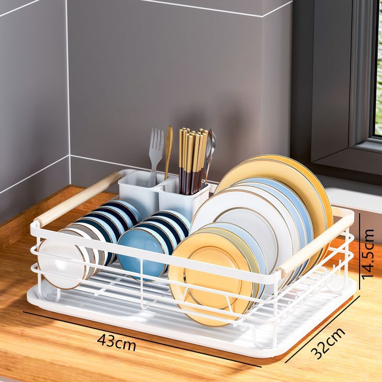 Escurridor de Platos para Cocina de Hierro Organizador de Vajilla