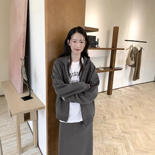 爱与南希十三行极简冬复古重磅精梳棉加绒加厚松弛感卫衣女03556