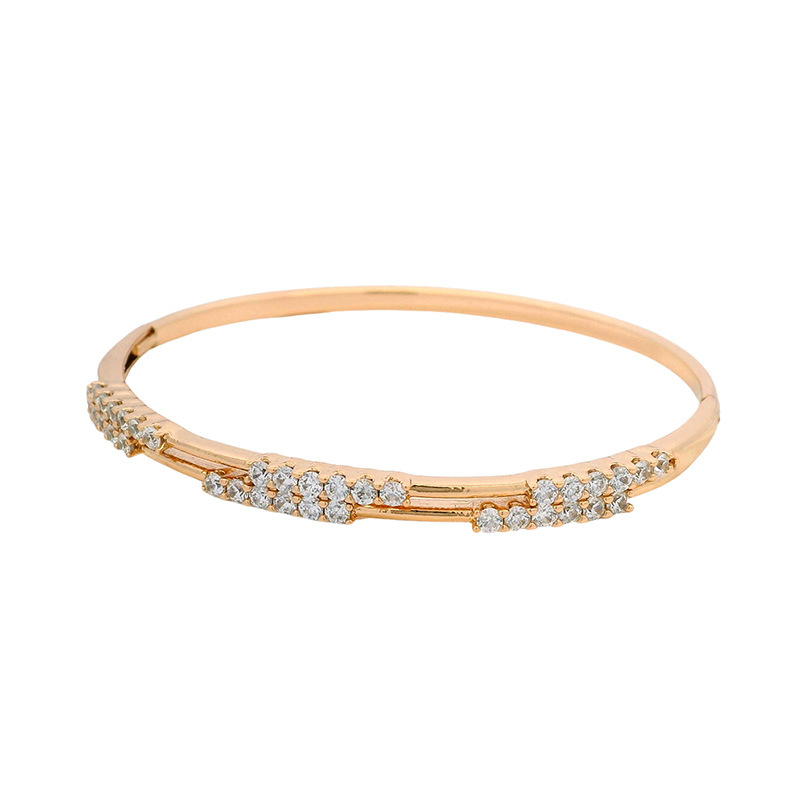 Xuping Europa y los Estados Unidos transfronterizos micro incrustado doble fila de zircon exquisita pulsera de temperamento minimalista clásica joyas de viaje diario al por mayor