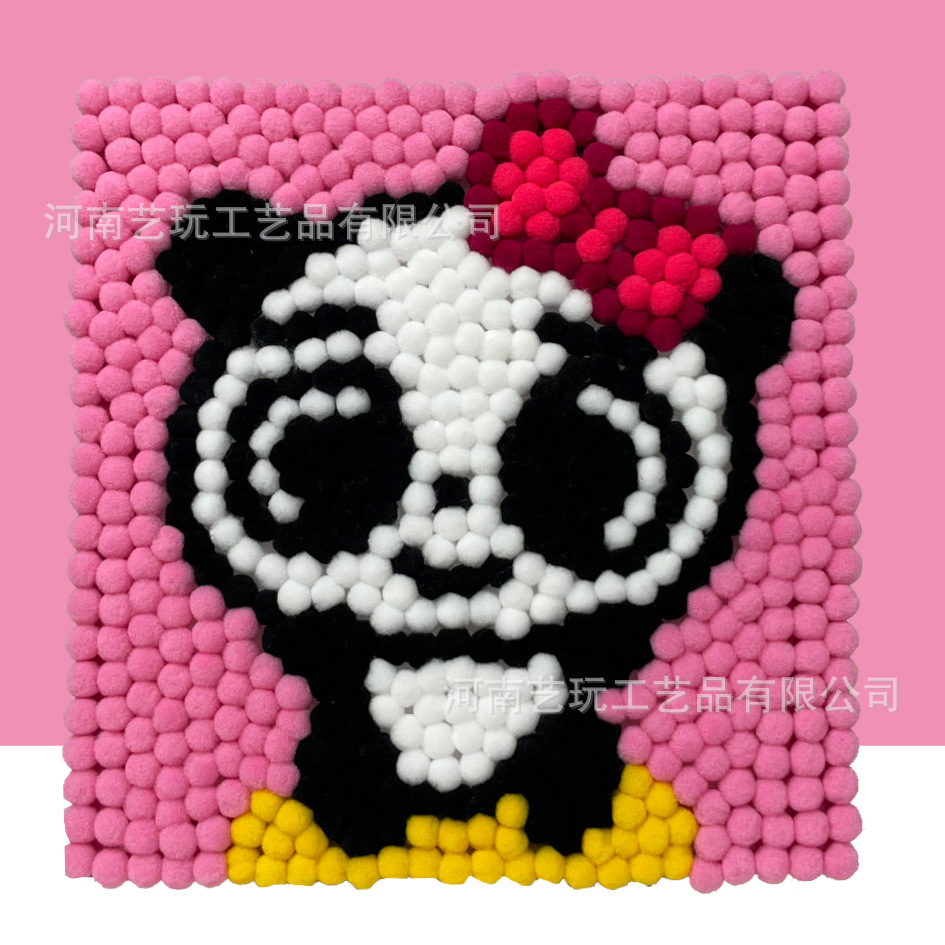 MQH20-054 / 20*20cm（实木内框+画布+毛球材料包）
