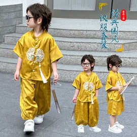 2026夏装新款套装夏季宝宝男童女童新中式国风短袖汉服儿童两件套