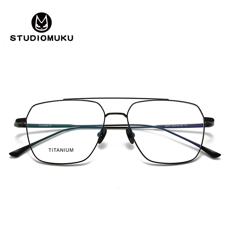 STUDIOMUKU gafas de madera cool trajes matones llenos de temperamento de gran hombre marco de espejo espejo de luz plana