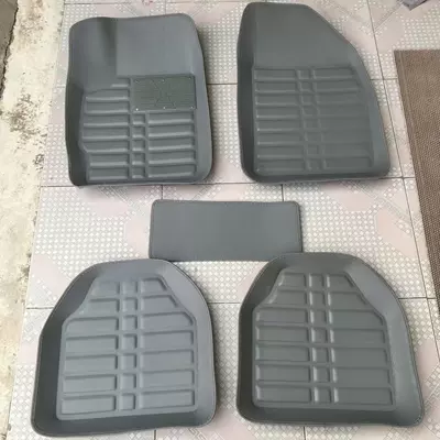 Floor Mats, Universal Foot Pad - gray-indentation