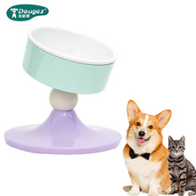 新品日韩猫碗互颈可调节高脚碗猫咪食盆创意狗碗防打翻宠物喂食器