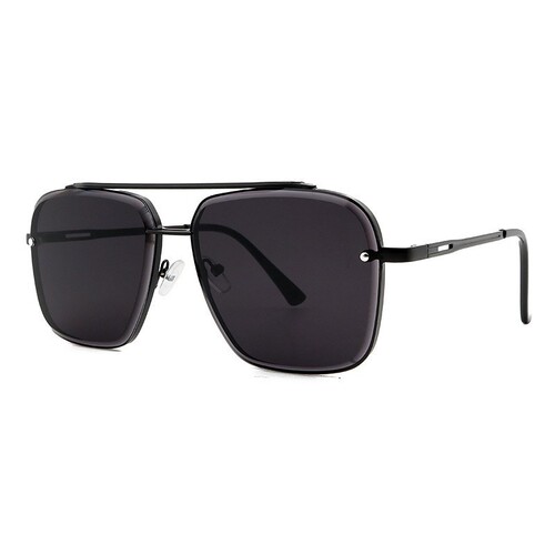  Double Beam Metal Trimmed European and American Fashionable Men's Square Sunglasses Driver Driving Women's Outdoor Sunglasses