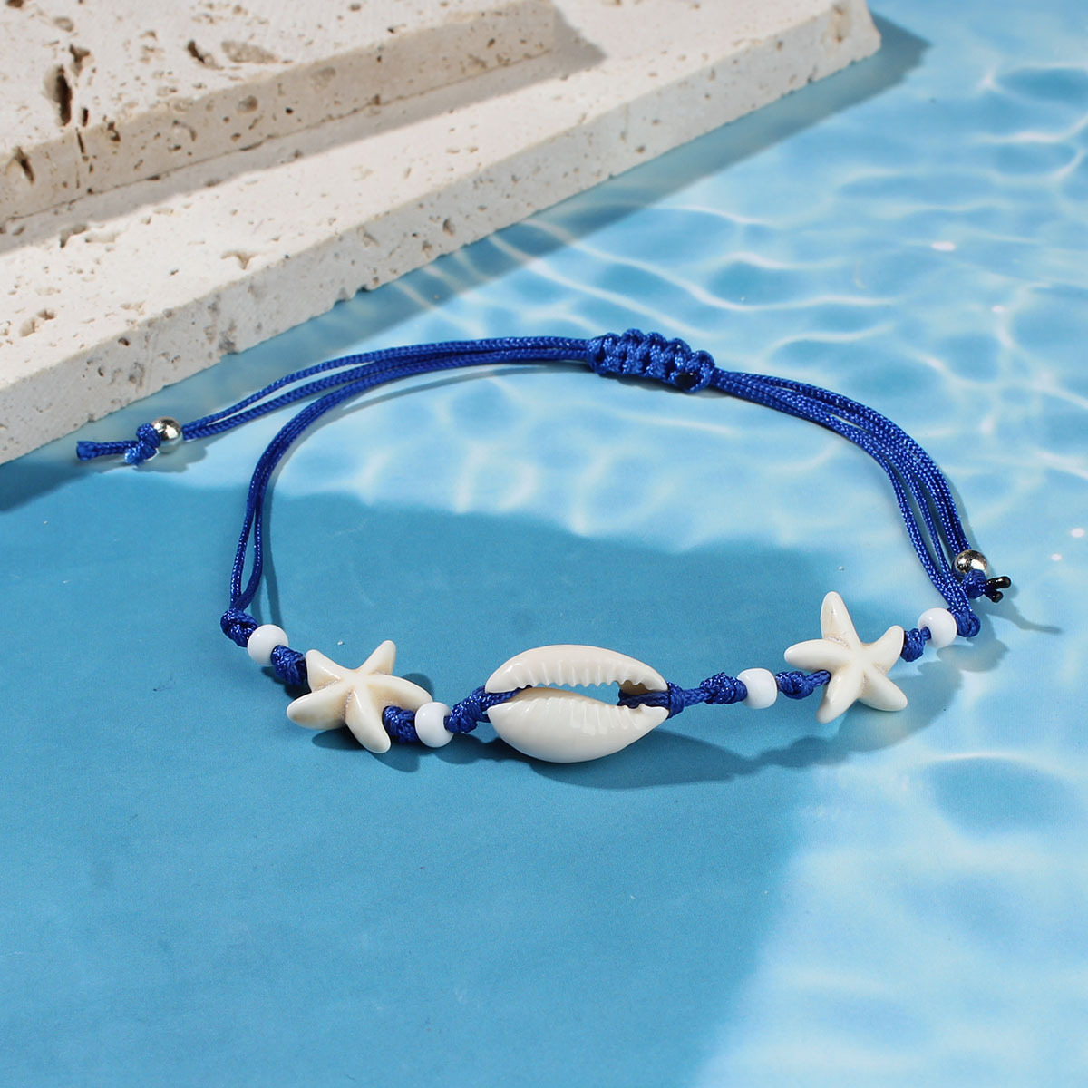 rope, shell Material Casual Style Marine Style Starfish Eye Shell Rope Shell Cord String Stretch Adjustable String Bracelets Wholesale
