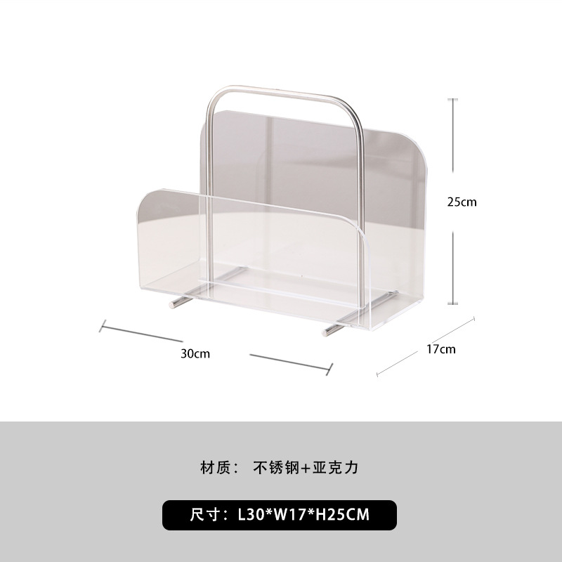 現代の極めて簡単なアクリルの新聞の棚の置物のサンプルプレートの間の販売部の客間の書斎の取っ手の雑誌の棚の柔らかい装飾