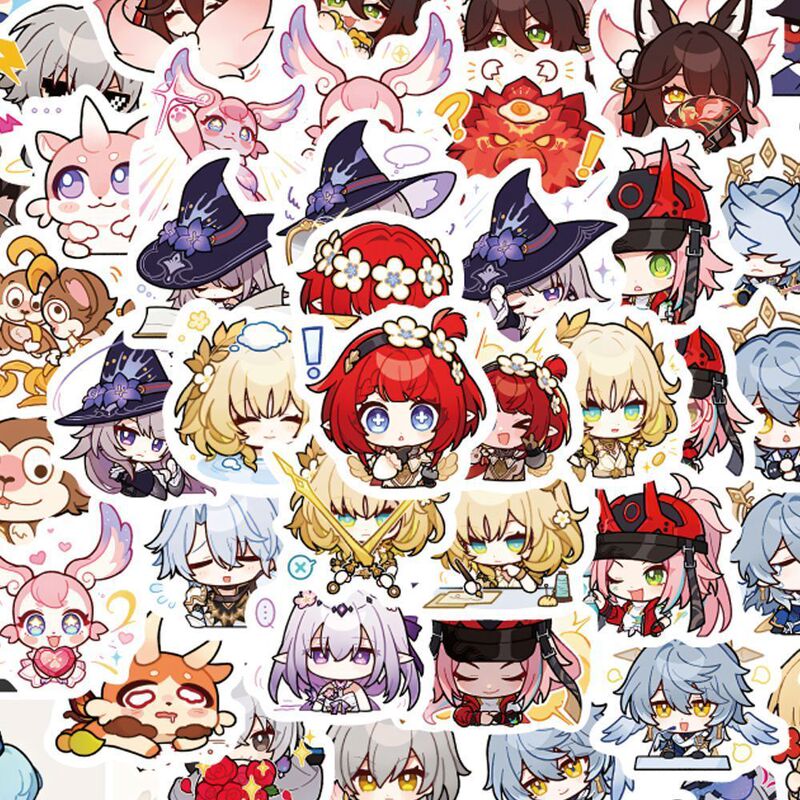 崩壊星空鉄道ステッカー 204 枚、キアナ・ウィンジアン 二次元漫画 Q バージョン かわいい DIY ステッカー|undefined