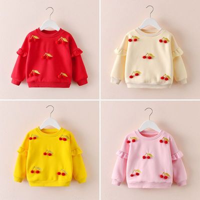 girl Sweater jacket girl Plush Autumn and winter new pattern Korean Edition Female baby Socket Western style Thick cotton wholesale