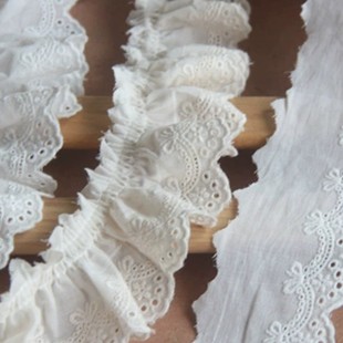 D24N3 handmade diy lace lace embroidery lace accessories cotton clothing ruffled fabric lace width 5.5cm