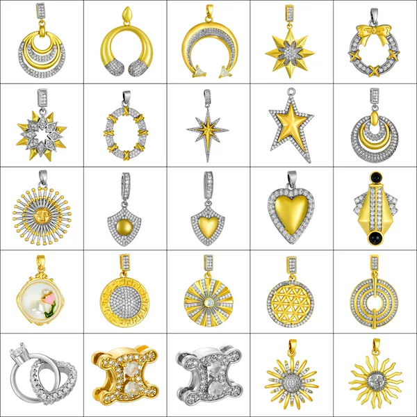 Tiktok Trending 2025 New DIY Accessories Fashion Versatile Micro-Inlaid Pendant Elegant Jewelry Accessories Without Chain